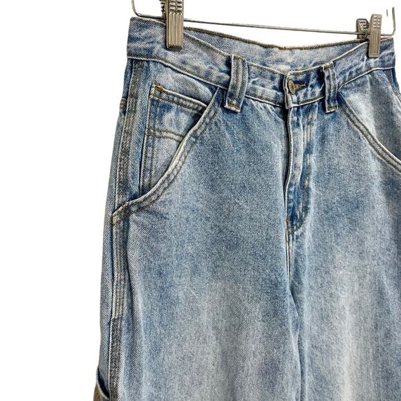 John Galt High Waisted Carpenter Jean Crop Raw Hem 27" Waist - Picture 5 of 12
